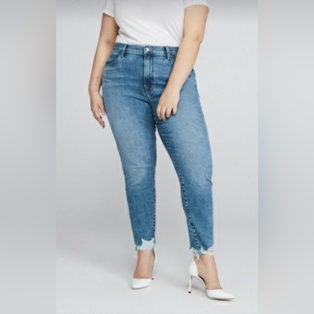 J BRAND Alana High Rise Crop Skinny jean in Project Destruct